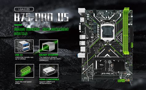 Machinist Intel Lga 1155 Motherboard B75 Micro Atx Gaming