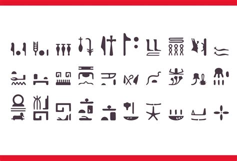 70 Stylized Egyptian Hieroglyphs In Svg And Png Formats Etsy