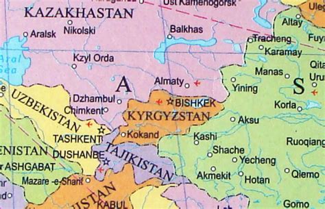 Where Is Kyrgyzstan On The World Map Map