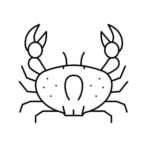 crab ocean line icon vector illustration 18993782 Vector Art at Vecteezy