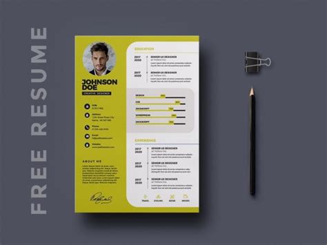 Free Professional PSD Resume Template for Your Job Opportunity