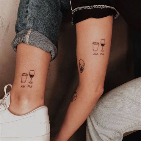 Los Tatuajes De Copas Para Amigas En Zonas In Cousin Tattoos