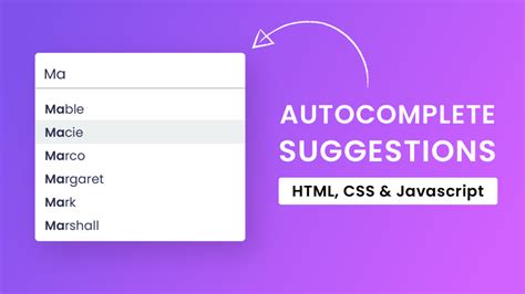 Autocomplete Suggestions On Input Field With Javascript Coding Artist