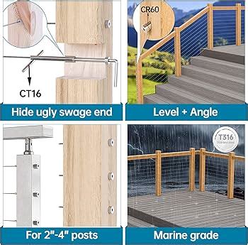 The Best Invisible Cable Railing Hardware Kit Muzata