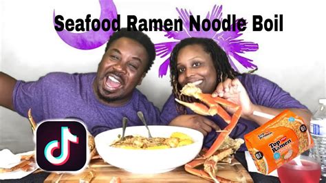 Viral Tiktok Seafood Boil Ramen Muckbang First 2022 Muckbang‼️seafood