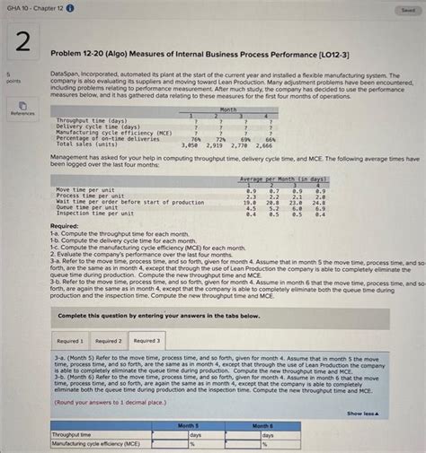 Solved Problem Algo Measures Of Internal Business Chegg