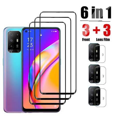 Oppo A94 5g 4g A53 A54 A74 6 In 1 Screen Protector Tempered Glass Rear Camera