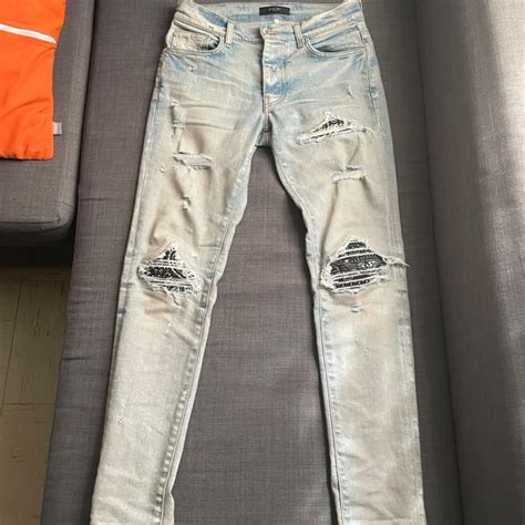 Amiri Mens Blue Jeans Depop