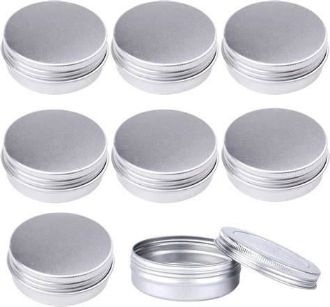 2 Oz Aluminum Round Lip Balm Tin Container 25 Pack Tin Cans Bottle