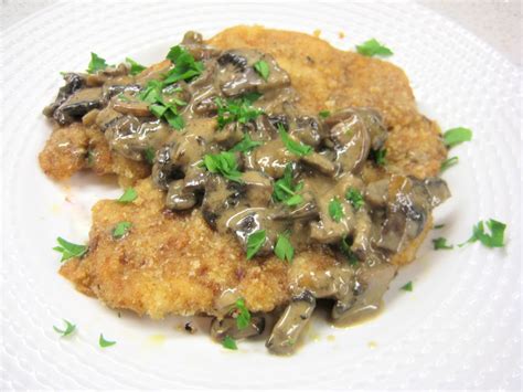 Pork Schnitzel With Creamy Garlic Mushroom Sauce The Hungary Soul