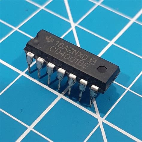 Jual IC CD4001BE CMOS Quad 2 Input NOR Gate DIP 14 Integrated Circuit