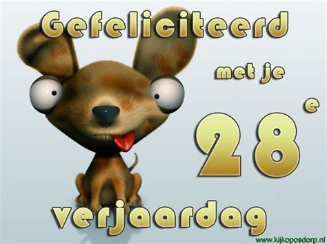 Jakosawi Gratis Wenskaarten E Cards 28 Jaar Hond