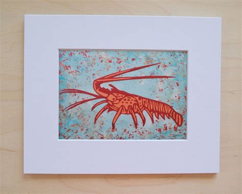 Florida Spiny Lobster Art Print Florida Keys Art Colorful Wall Art