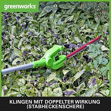 Greenworks G Pshk In Akku Stabheckenschere Akku