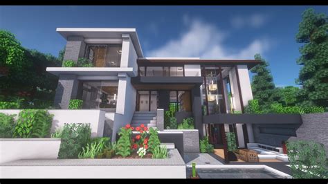 Minecraft Realistic Modern House Tutorial Exterior YouTube