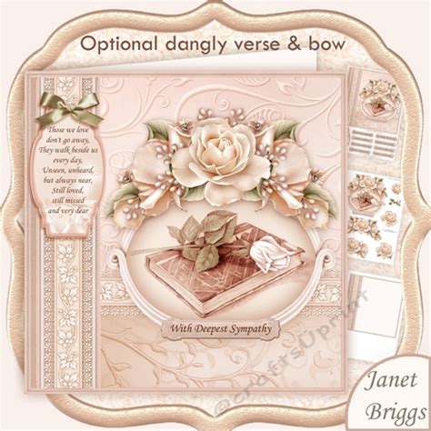 Sympathy Bible And Rose 8x8 Decoupage Mini Kit Cup63799668 Craftsuprint