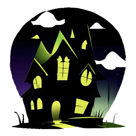 Spooky House Silhouette Graphic · Creative Fabrica