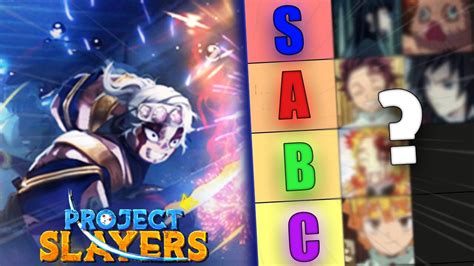 The Ultimate Project Slayers Clan Tier List For Update Youtube