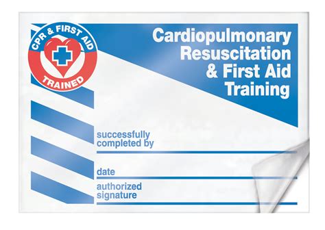 Cpr And First Aid Training Safety Label Lkc226