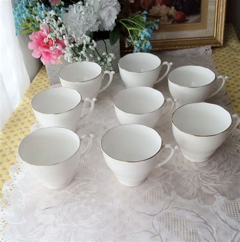 One Vintage Roslyn Fine Bone China White Tea Cup Made In Etsy