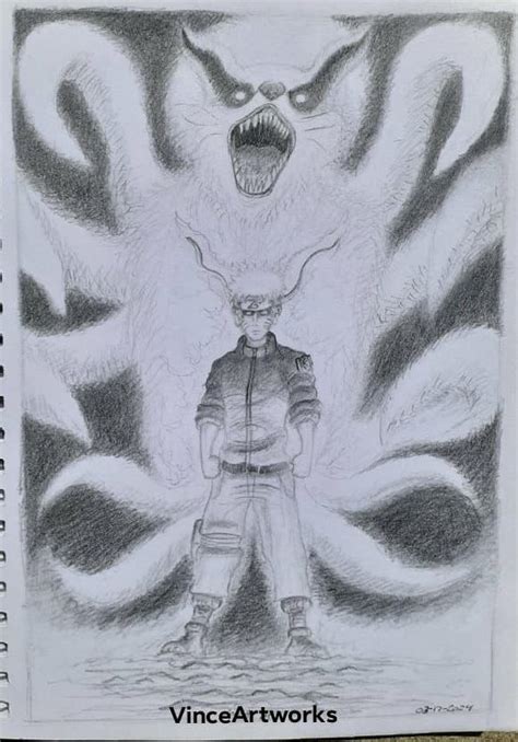 Naruto and Nine Tails by VinceArtworks on DeviantArt