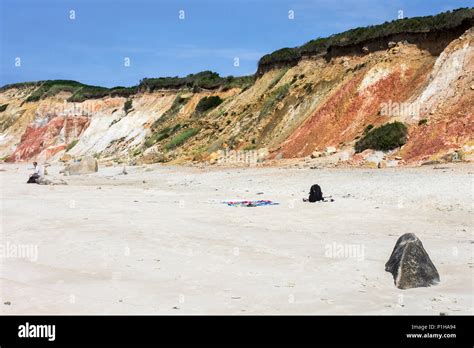 Martha S Vineyard Massachusetts Views Of The Gay Head Cliffs Of Clay
