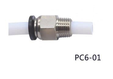 Acople Racor Teflon Ptfe Conector Neumatico Extrusor Pc Pasante