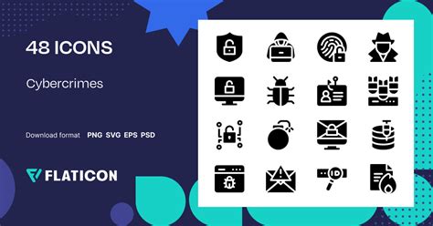 Pack De Iconos Cybercrimes Filled 48 Iconos Svg