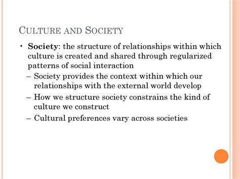 Is The Relationship Between Culture And Society Killerinsideme