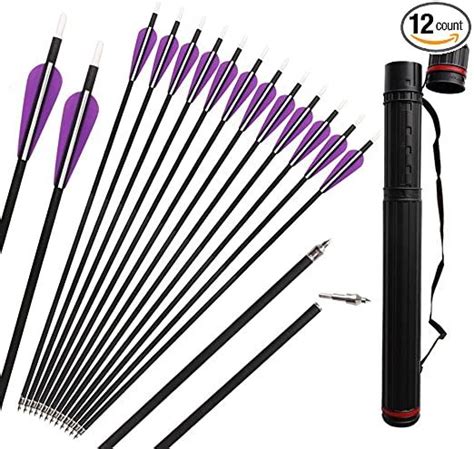 IRQ 30 Inch Archery Carbon Arrows For Recurve Bow Arrows And Quiver