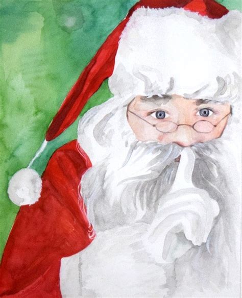 Items Similar To Santa Claus Painting Christmas Painting Christmas