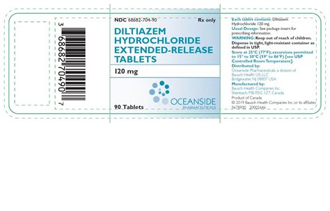 Diltiazem Extended Release Tablets Fda Prescribing Information Side