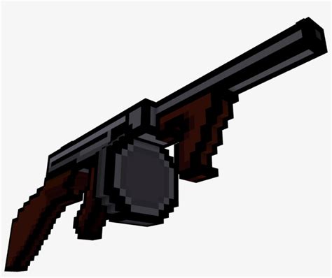 Cartoon Tommy Gun Png Tommy Gun Png Pixel Gun D Png Transparent Png