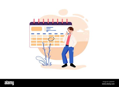 Appointment Illustration Concept Flat Illustration Isolated On White