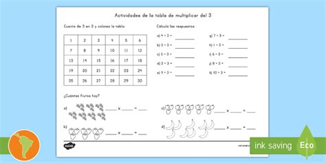 Ficha De Actividad La Tabla Del Teacher Made Twinkl Off