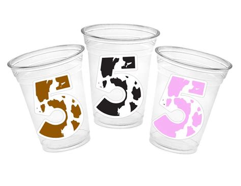 Cow Party Cups Cow Cups Cow Birthday Cups Farm Animal Cups Cow Party