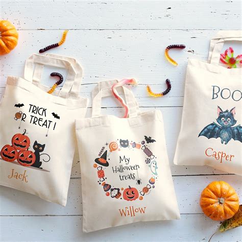 Personalized Halloween Trick or Treat Bag Personalised Halloween Candy ...