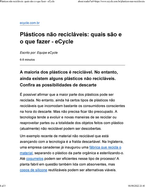 Plásticos não recicláveis ecycle Plásticos não recicláveis quais