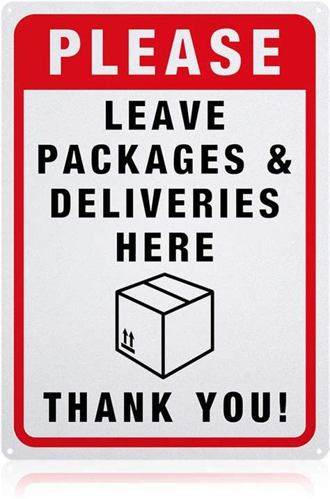 Please Leave Packages Here Sign