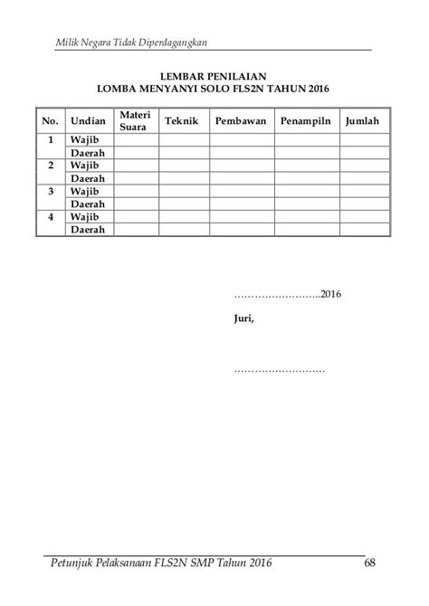 Format Penilaian Lomba Paduan Suara