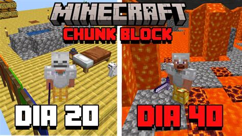 Sobrevivi Dias En Un Chunk De Minecraft Parte Youtube