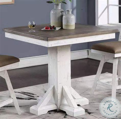 La Sierra Grey And White Counter Height Square Pub Table From Eci Furniture Coleman Furniture