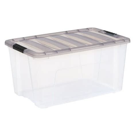 Iris Usa 72 Qt 18 Gal Clear Latch Box Stackable Plastic Storage