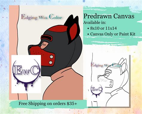 Mature Erotic Art Sip And Paint Pre Drawn Canvas Kink Art Paint Kit Adult Canvas