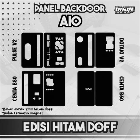 Jual Panel Backdoor Aio Hitam Doff Imaji Cr Backdoor Pulse V B