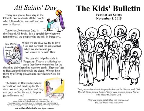 All Saints Day Lesson For Kids