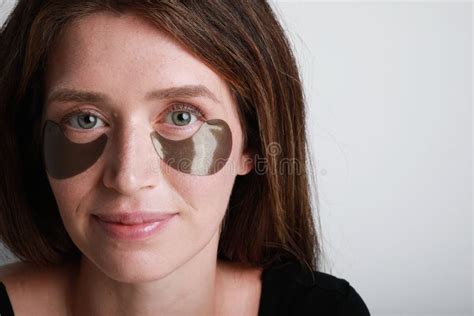 Under Eye Masks for Puffiness, Wrinkles. Close-up of Woman Applying Eye ...