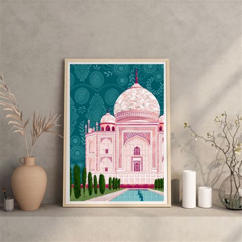 Taj Mahal, Taj Mahal Print, Taj Mahal Wall Art, Taj Mahal Poster ...