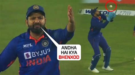 Rohit Sharma Did This Abusive Gesture After Kl Rahul Dropped The Match