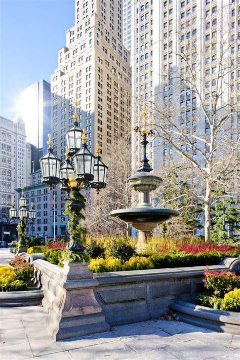 City Hall Park, New York City, USA Stock Image - Image of america, park ...